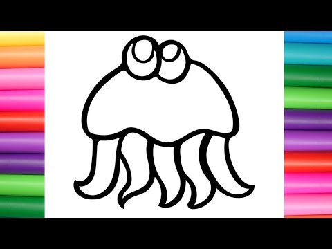 HOW TO DRAWING A JELLYFISH ️🦑 - YouTube