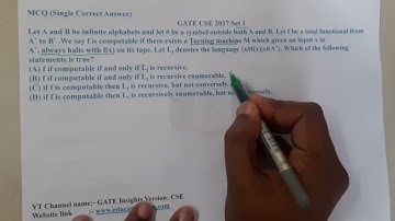 GATE CSE 2017 SET 1
