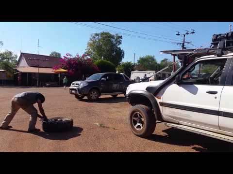 AOR Daly waters tyre repair.