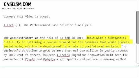 TTTech (B): The Path Forward  Case Solution & Analysis- Caseism.com