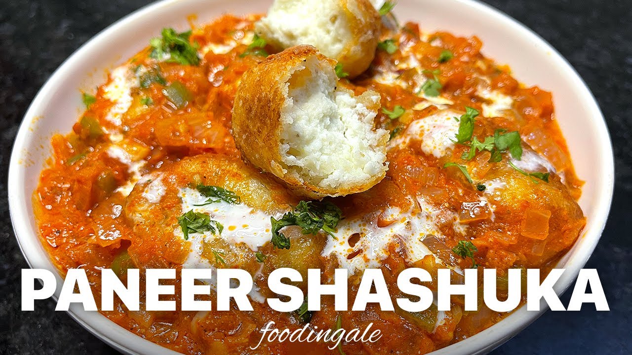 paneer shakshuka | easy veg shakshuka | no egg shakshuka | shakshuka without egg | Foodingale