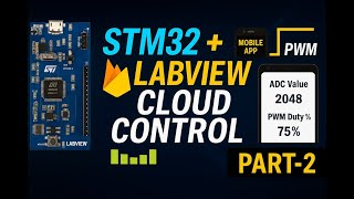 STM32 + LabVIEW Cloud Control 🔥 ADC &amp; PWM via Firebase | Mobile App + IoT (Part-2)