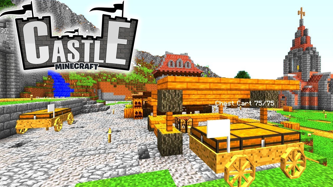 Marktplatz Transportwagen Minecraft Castle 13 Ancient Warfare 2 Mod Youtube