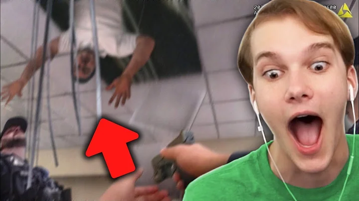 Predator Falls Through Ceiling Trying to Escape Police!