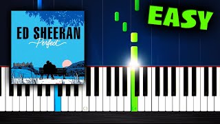 Video thumbnail of "Ed Sheeran - Perfect - EASY Piano Tutorial by PlutaX"