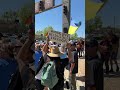 A Protester Holding A Ukrainian Flag On 4 5 2025 