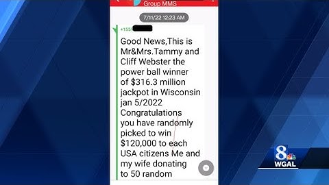 Scammers pose as Powerball winners