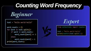 Python Beginner vs Expert: Counting Word Frequency Simplified! 🐍