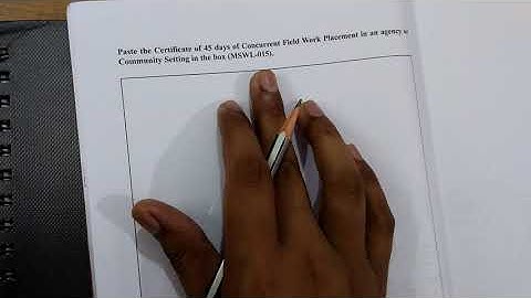 How to Paste the Certificate in Field work Journal...BSW /MSW /MSWC