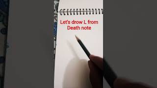 L drawing from death note #tranding #art #shorts #anime #🤯🤯🤯💯💯☠️☠️☠️