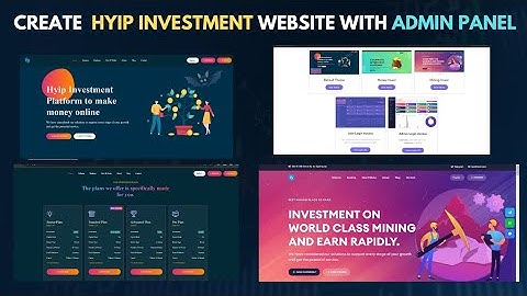 Create New Hyip Investment Website With Admin Panel Using Hyip Rio Latest Script Version 2.4