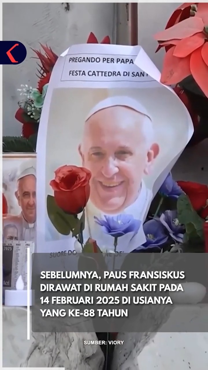 Paus Fransiskus masih dalam perawatan intensif di RS Universitas Gemelli, Roma sejak 14 Feb 2025.