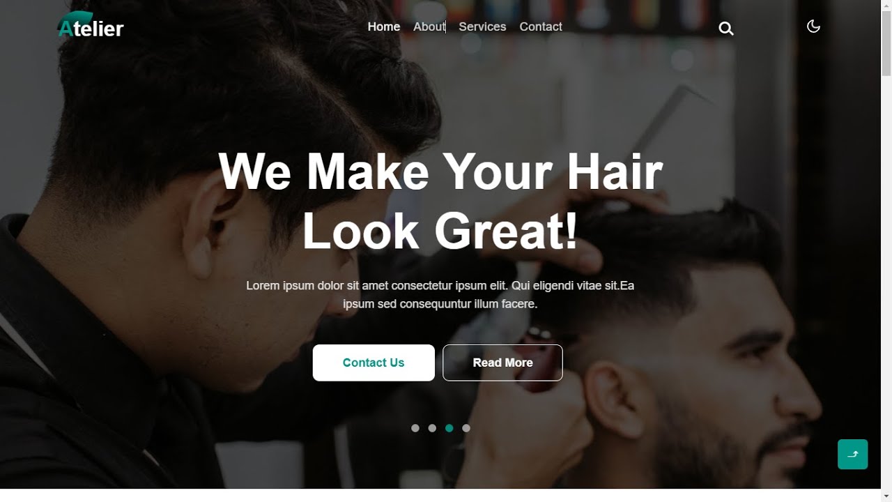 Hair Salon Website Template in HTML CSS | With Source Code | HTML and ...