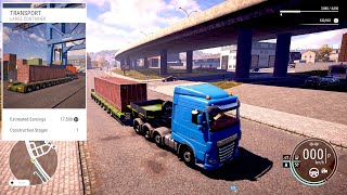 Transporting Large Container | Construction Simulator Game