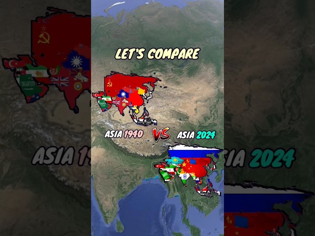 Let's Compare Asia 1940 vs Asia 2024 | Country Comparison | Data Duck class=
