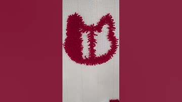 Tufting a Red Kitty Rug