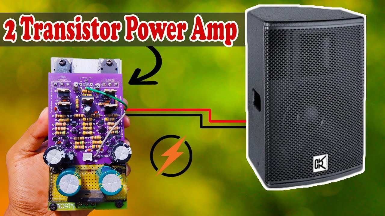 DIY 100 Watt A1941 C5198 Powerful 2 Transistor Amplifier !! - YouTube