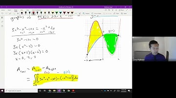 AP Calc Area Between two curves with more than 2 intersections