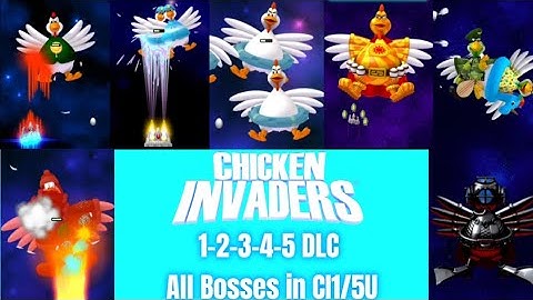 Chicken Invaders: Universe 1-2-3-4-5 (Summer Days Edition) All Bosses | SSH Mode | without Deathless