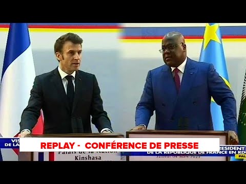 REPLAY -  CONFÉRENCE DE PRESSE CONJOINTE FÉLIX TSHISEKEDI & MACRON TRÈS COINCÉ PAR DE JOURNALISTES