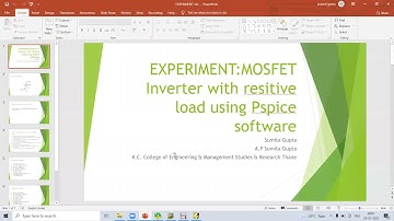 MOS inverter with resistive load using PSPICE software
