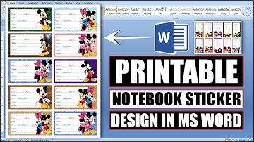 Printable Notebook Stickers Design using Ms Word 2007 Hindi Tutorial || Notebook Labels in Ms Word