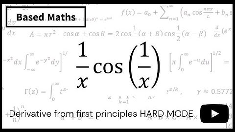 Derivative from first principles HARD MODE