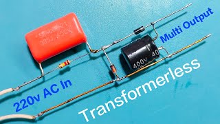 How To Make Transformerless Power Supply, Multi Out (1.5v,3v,6v,9v,12v,24v)