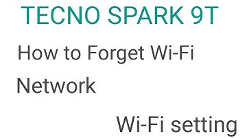 How to Forget WiFi Network in Tecno Spark 9T phone, WiFi forget setting