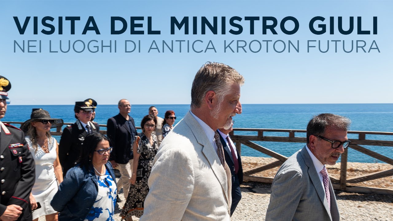 Visita del Ministro Giuli nei luoghi di Antica Kroton Futura