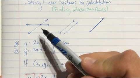 Solving Linear Systems by Substitution - Part 1
