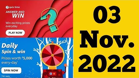 Amazon Quiz Today l Amazon Quiz Answers Today l 03 November 2022