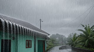 Super Heavy Rain Sound 🌧️ Extreme rain with thunder ⚡Continuous Rain Sounds Without Ads