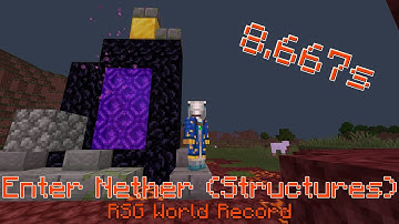 [WR] Minecraft Bedrock | Enter Nether RSG (Structures) in 8.667s