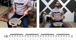 Let's Train Together - Paradiddle-Diddle 100 BPM