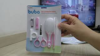 Kit Cuidados Baby Buba Com Escova, Pente, Tesoura E Cortador