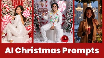 AI Christmas Photo Prompt | ChatGPT Christmas Photo Trend | Candy Cane Trend UX Mate