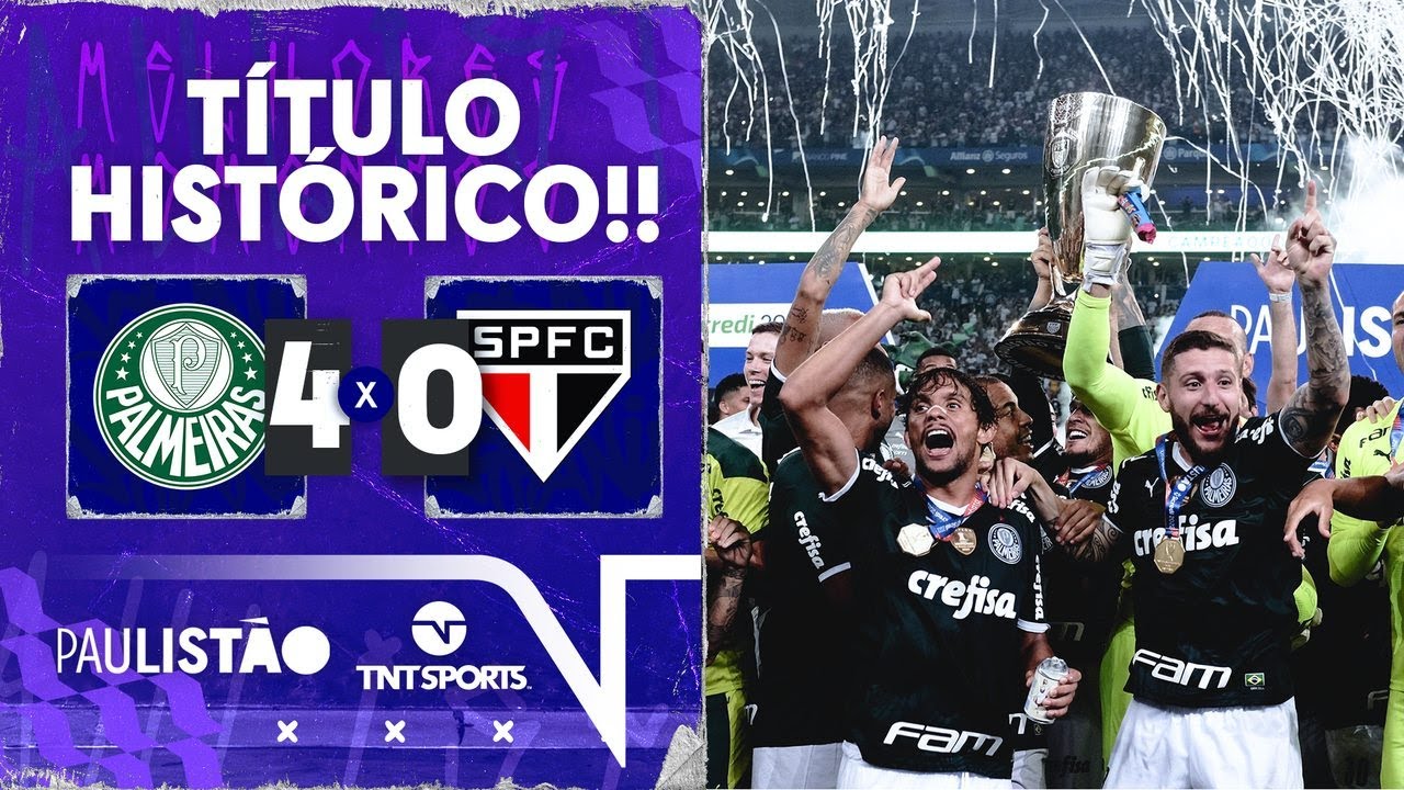 PALMEIRAS 4X0 SÃO PAULO  GOLS DA PARTIDA - PALMEIRAS CAMPEÃO PAULISTA 2022  