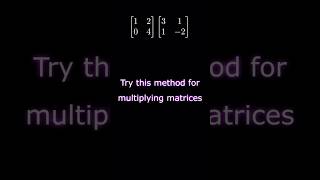 How to Multiply Matrices: Columns Times Rows #linearalgebra #mathematics #shorts