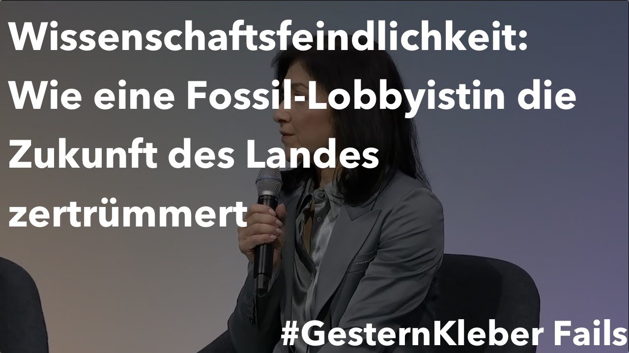 Wissenschaftsfeindlichkeit: Wie eine Fossil-Lobbyistin die Zukunft des Landes zertrümmert