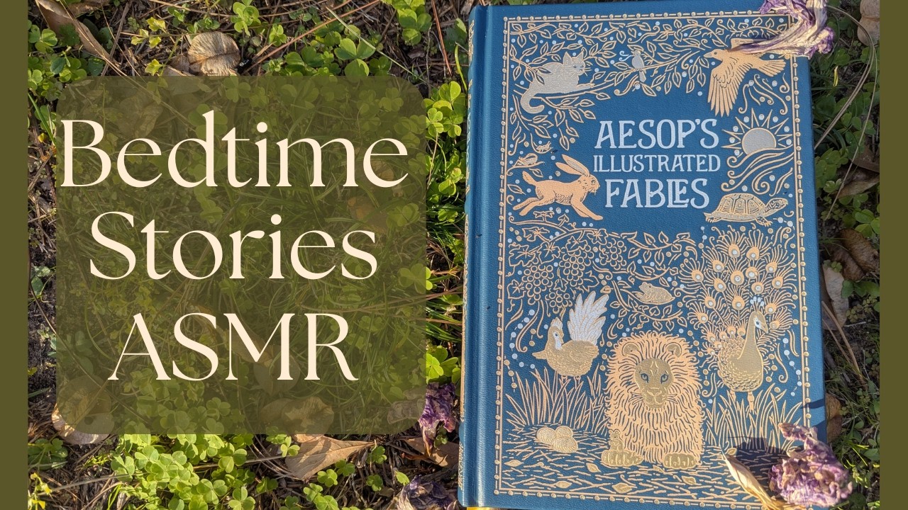 Басни Эзопа ASMR - 22 сказки на ночь (тихий голос, перелистывание страниц, обведение контуров кар...