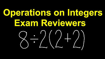 Grade 7 - Operations On Integers Exam Review |(Tagalog/Filipino Math)