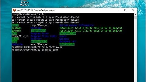 Linux Bash Shell trên Windows 10 - Techgosu.com