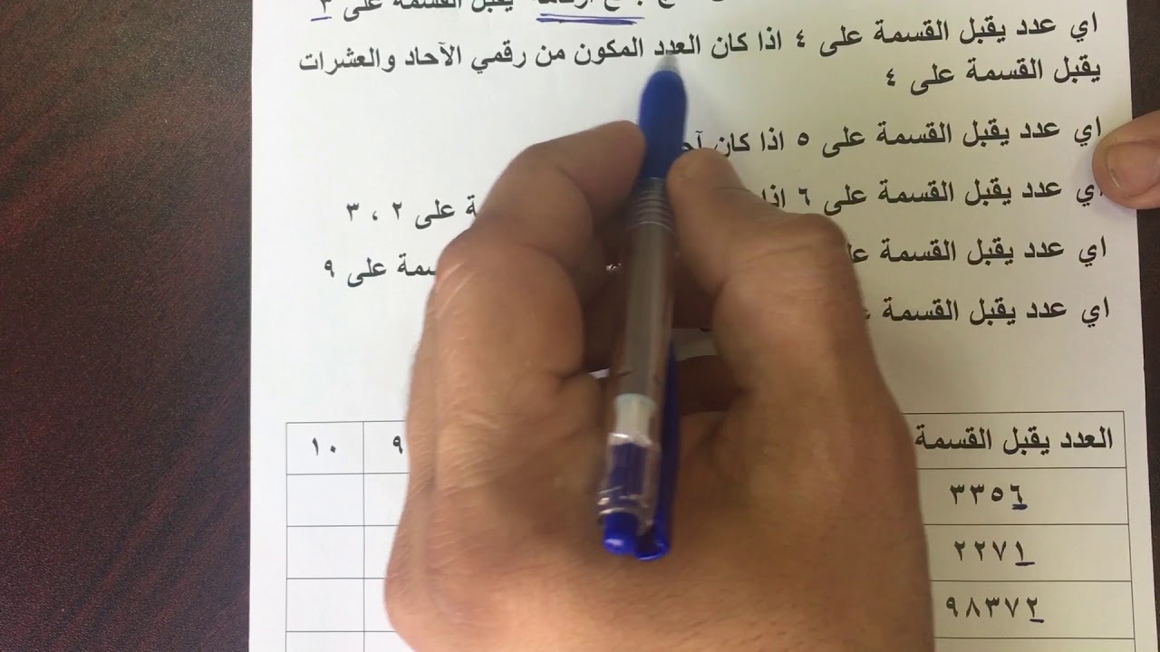 بند ( ٥ - ١ ) قابلية القسمة