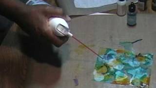 Acetate and Alcohol Ink Splatter