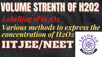 volume strength of H2O2 || SHLOKA