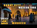 Rabat city 4k uwalking tour morocco 