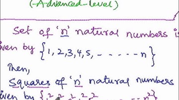 Algebra Finding Sum to Squares n.Natural Numbers part1
