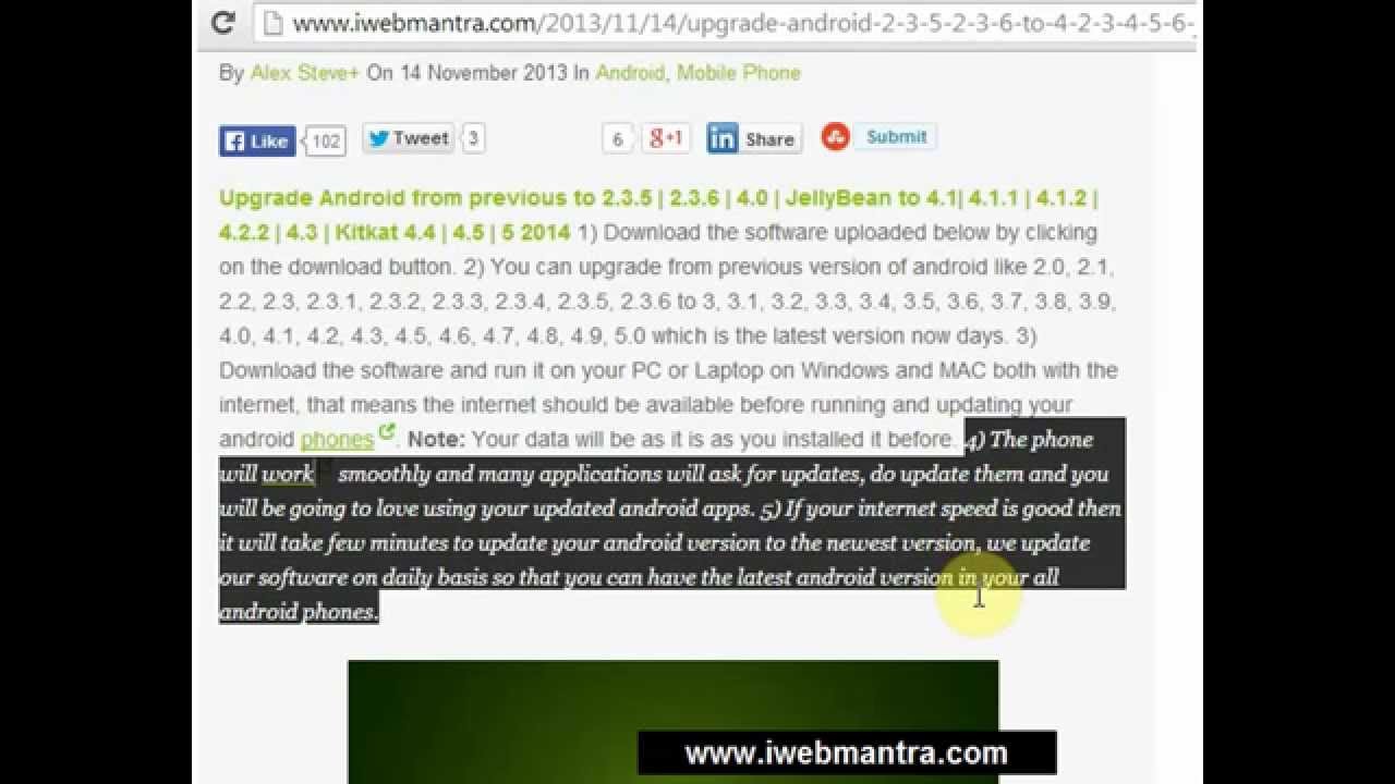 How to update android 2.3 6 to 4.1 computer How to update android 2.3 6 to 4.1 computer