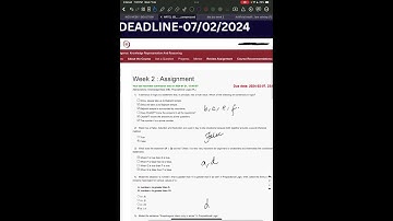 NPTEL ARTIFICIAL INTELLIGENCE KNOWLEDGE REPRESENTATION AND REASONING ASSIGNMENT SOLUTION WEEK 2